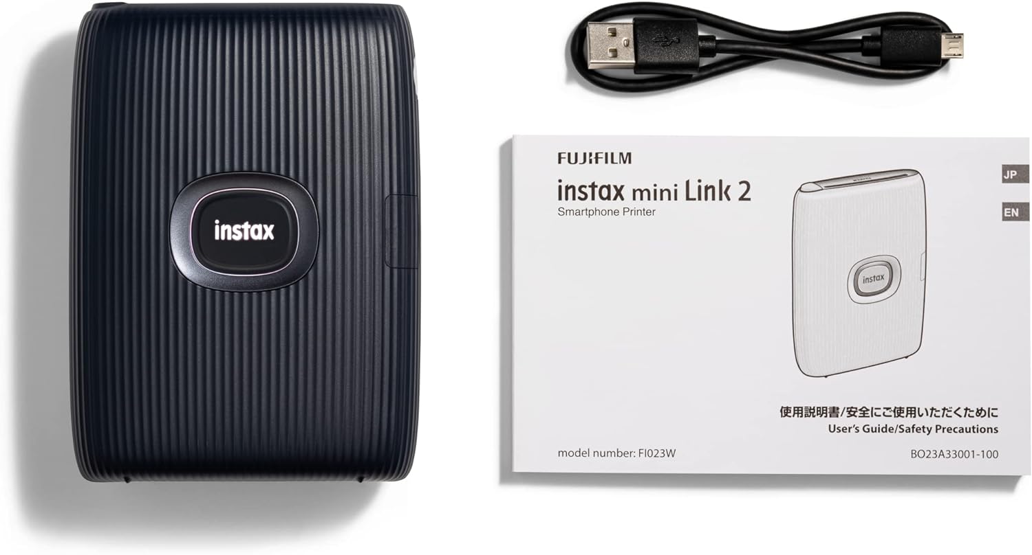 instax mini LINK2 mini film format portable smartphone instant photo printer, multiple templates, SPACE BLUE