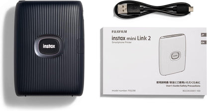 instax mini LINK2 mini film format portable smartphone instant photo printer, multiple templates, SPACE BLUE