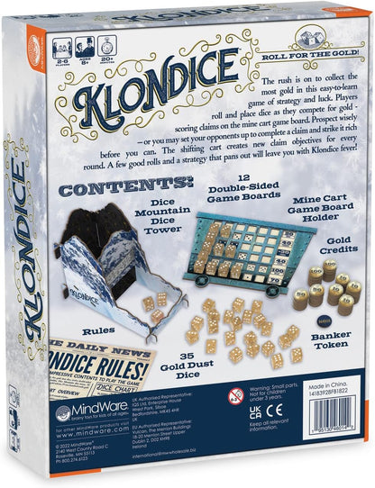 Mindware, Klondice, Dice Board Game, Ages 8+, 2-6 Players, 20 Minutes Playing Time
