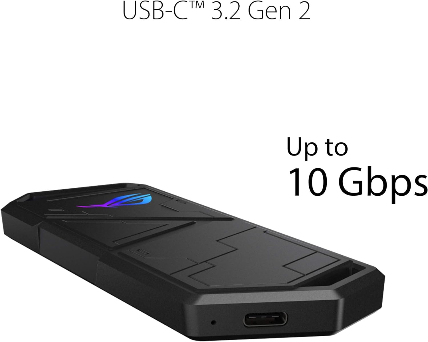 ROG Strix Arion M.2 NVMe SSD Enclosure-USB3.2 GEN2 Type-C, 10Gbps, Aura Sync RGB, USB-C to C Cable, Thermal Pads, PCIe 2280/2260/2242/2230 M key/B+M Key, Screwdriver-Free