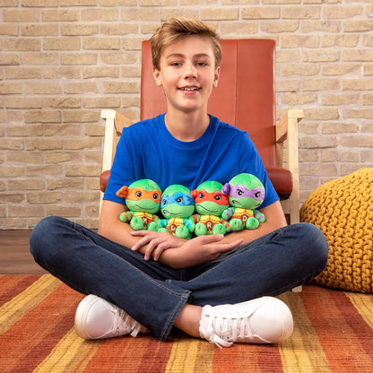 Club Mocchi Mocchi Teenage Mutant Ninja Turtles Donatello Junior Plush Toy - Collectible TMNT Soft Toys - Officially Licensed Superhero Toys - Desk Buddy Action Figures - Ninja Kids Toys 3+ Years