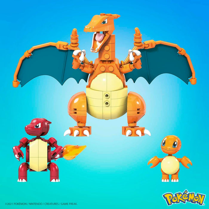 Mega Construx Pokémon Evolución de Charmander 3 Figuras de Bloques de construcción, Juguete para niños +7 años (Mattel HFG06