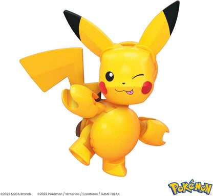 MEGA Pokémon Evoluciones de Pikachu Pack 3 Figuras (Pichu, Pikachu y Raichu) Bloques de construcción, Juguete +7 años (Mattel HKT23