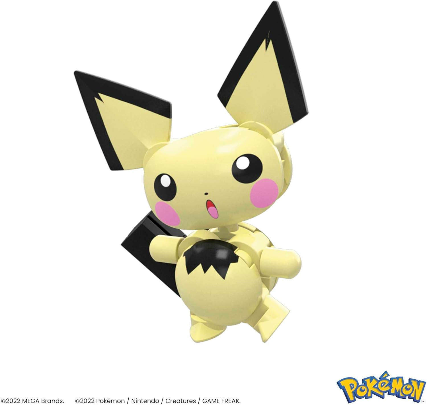 MEGA Pokémon Evoluciones de Pikachu Pack 3 Figuras (Pichu, Pikachu y Raichu) Bloques de construcción, Juguete +7 años (Mattel HKT23