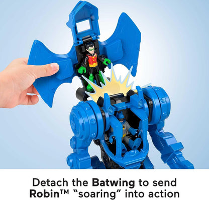 Imaginext DC Super Friends Batman Playset, Robo Command Center with Detachable 10-inch Robot plus Batman and Robin Figures, HML02
