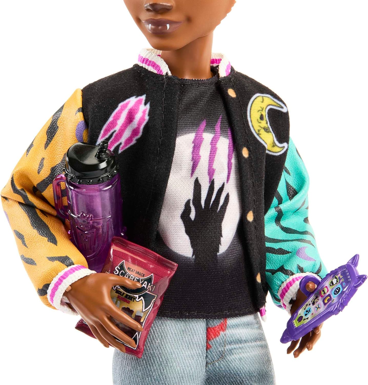 Monster High-Puppe, Clawd Wolf-Puppe mit Gargoyle-Bulldogge als Haustier und themenbezogenem Zubehör - HNF65