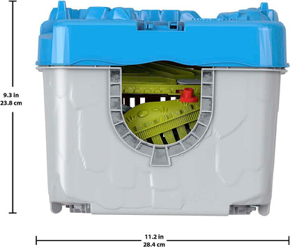 Thomas & Friends Cubo Conecta y construye la pista, Set de juego con pistas para tren de juguete, 34 piezas, juguete +3 años (HNP81