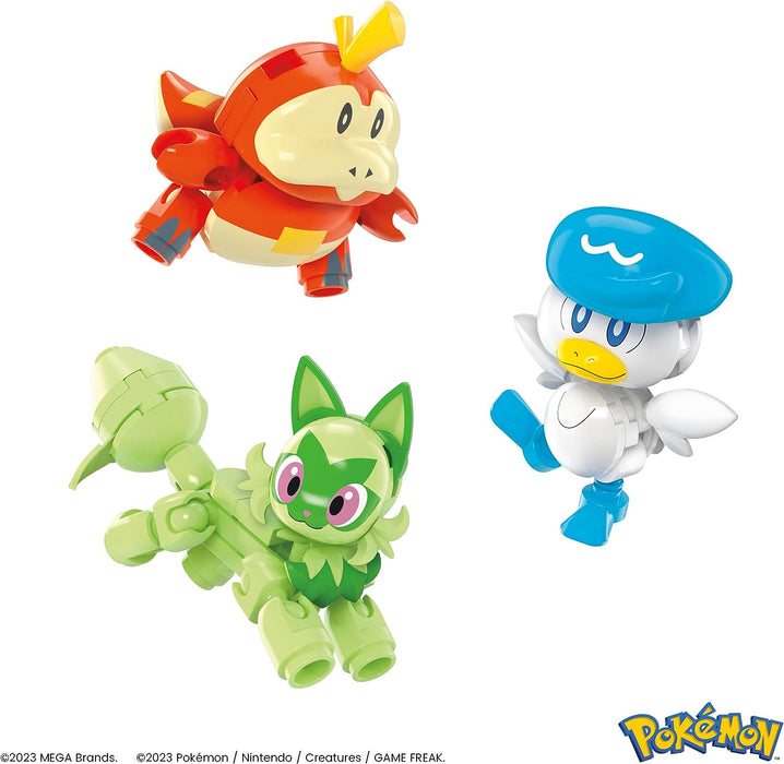 Mega Construx Pokémon Equipo región Paldea 4 Personajes 79 Bloques de construcción, Juguete +6 años (Mattel HPX92