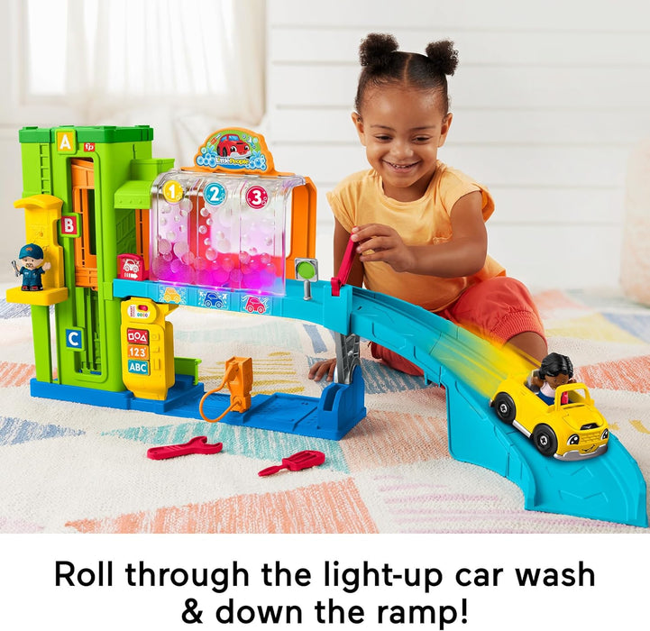 Fisher-Price Little People Toy Garage,Car garage with Toy Car,Toddler Toys with Smart Stages Content,Light-Up Learning Garage,UK English,Toy for 1 2 3 Year old, Gift for Boys & Girls,HRB33,Multicolor