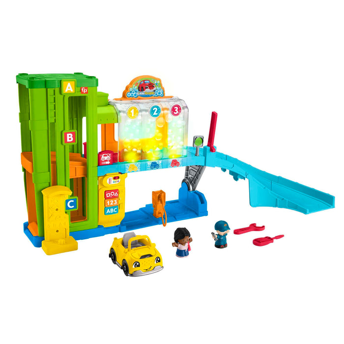 Fisher-Price Little People Toy Garage,Car garage with Toy Car,Toddler Toys with Smart Stages Content,Light-Up Learning Garage,UK English,Toy for 1 2 3 Year old, Gift for Boys & Girls,HRB33,Multicolor