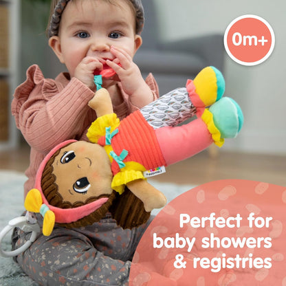LAMAZE My Friend Jasmine, Clip on Pram and Pushchair Newborn Baby Toy, Sensory Toy for Babies, Boys and Girls from 0-6 Months
