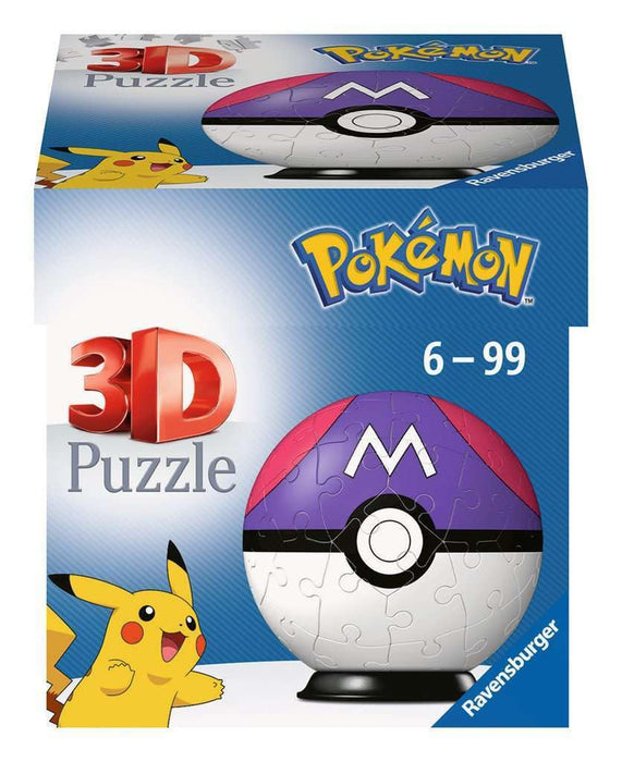 Ravensburger 3D Puzzle 11564 - Puzzle-Ball Pokémon Pokéballs - Meisterball -  Master Ball - 54 Teile - für Pokémon Fans ab 6 Jahren