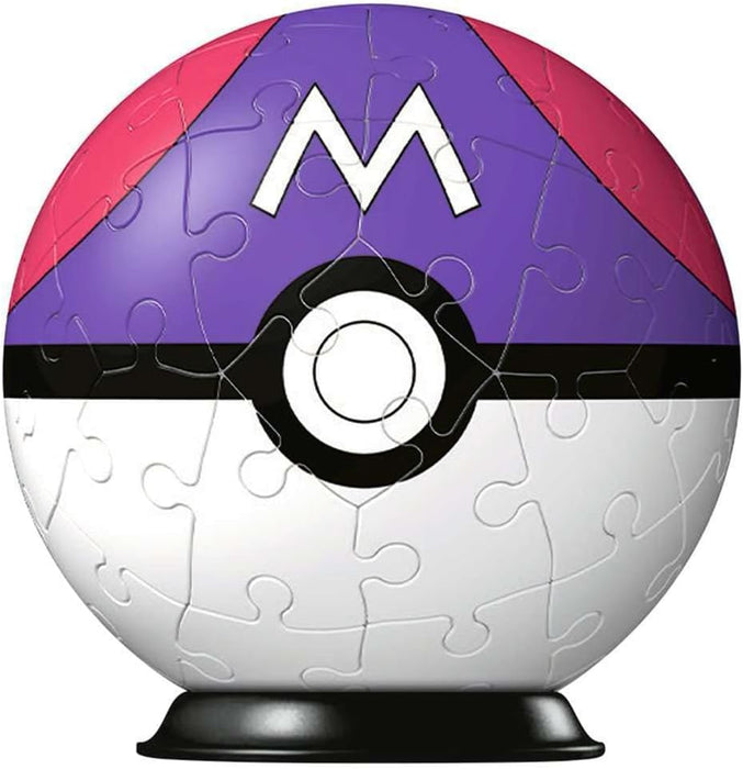 Ravensburger 3D Puzzle 11564 - Puzzle-Ball Pokémon Pokéballs - Meisterball -  Master Ball - 54 Teile - für Pokémon Fans ab 6 Jahren