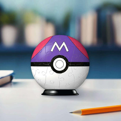 Ravensburger 3D Puzzle 11564 - Puzzle-Ball Pokémon Pokéballs - Meisterball -  Master Ball - 54 Teile - für Pokémon Fans ab 6 Jahren