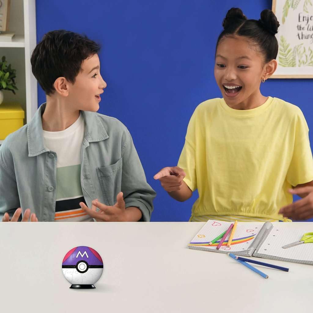 Ravensburger 3D Puzzle 11564 - Puzzle-Ball Pokémon Pokéballs - Meisterball -  Master Ball - 54 Teile - für Pokémon Fans ab 6 Jahren
