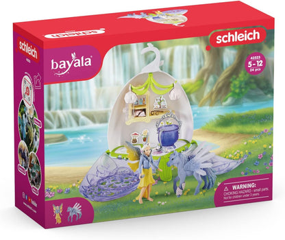 Schleich Bayala Fairy Vet Blossom -14-Piece Fairy House Toy Set with Figurine Including Magical Twinkle Fairy House and Enchanting Fairy Vet Kit - Fun Fairy Toys Gift for Girls and Boys Ages 5-12