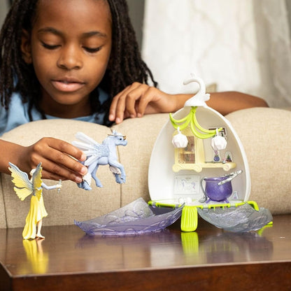 Schleich Bayala Fairy Vet Blossom -14-Piece Fairy House Toy Set with Figurine Including Magical Twinkle Fairy House and Enchanting Fairy Vet Kit - Fun Fairy Toys Gift for Girls and Boys Ages 5-12