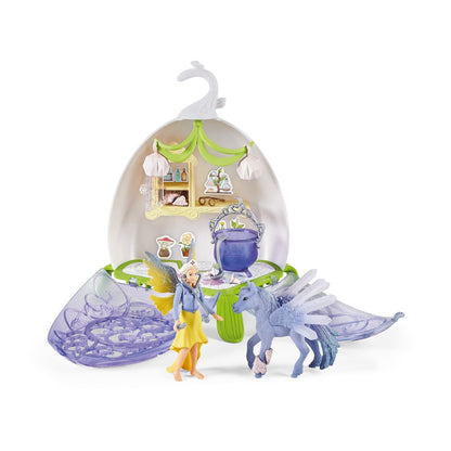 Schleich Bayala Fairy Vet Blossom -14-Piece Fairy House Toy Set with Figurine Including Magical Twinkle Fairy House and Enchanting Fairy Vet Kit - Fun Fairy Toys Gift for Girls and Boys Ages 5-12