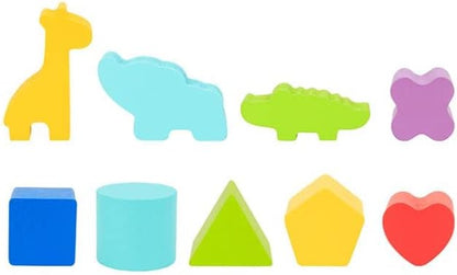Tooky Toy TH442 Wooden Animal Shape Sorter