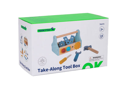Tooky Toy TK273 Wooden Take-Along Tool Box