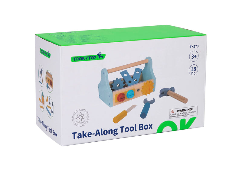 Tooky Toy TK273 Wooden Take-Along Tool Box