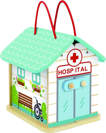 Tooky Toy TK490 Wooden Foldable Hospital