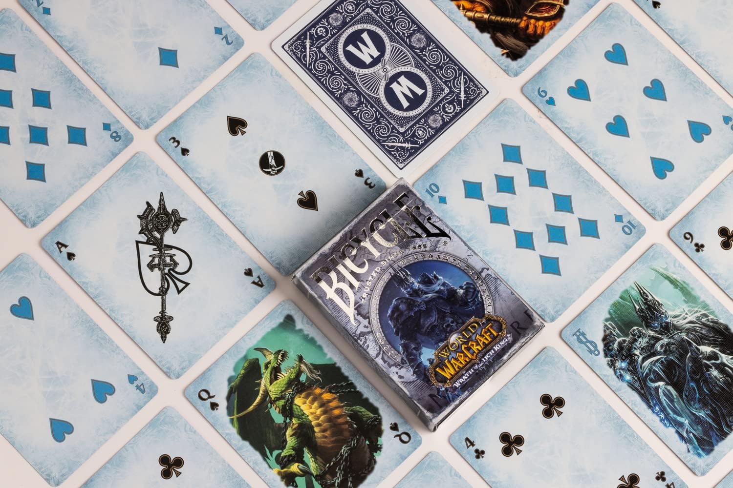 Bicycle World of Warcraft Wrath of The Lich King - Jeu de 54 Cartes à Jouer - Collection Ultimates - Magie/Carte Magie