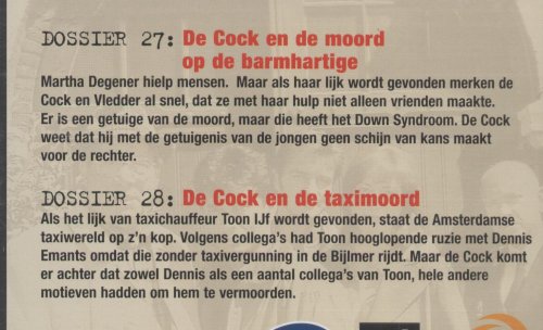 Baantjer, Dossier 23 & 24: De Cock en de moord op het VOC-schip / De Cock en de moord met de schaar