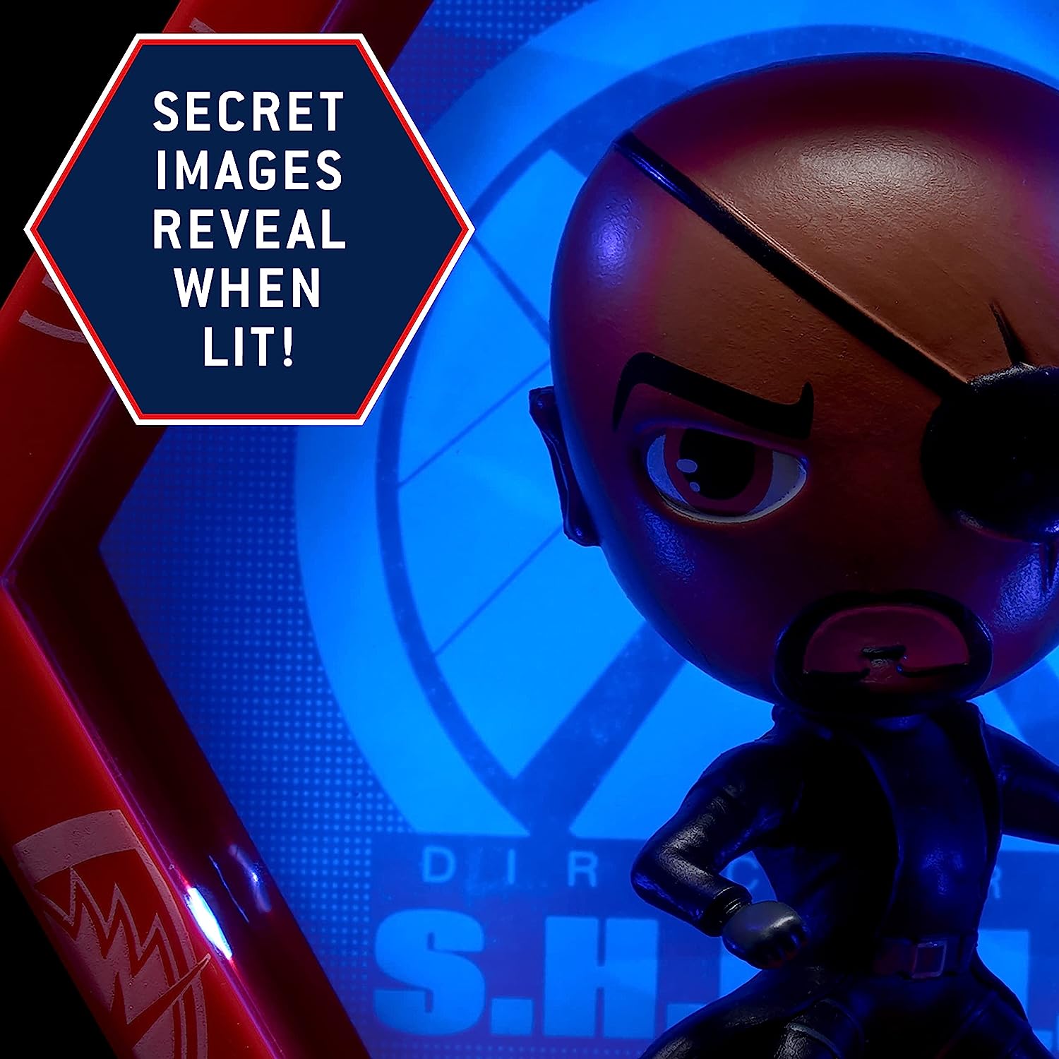 WOW! PODS - Colección Marvel - Nick Fury - Figura Coleccionable con luz y Sensor de Movimiento (Deqube 918MVL101643