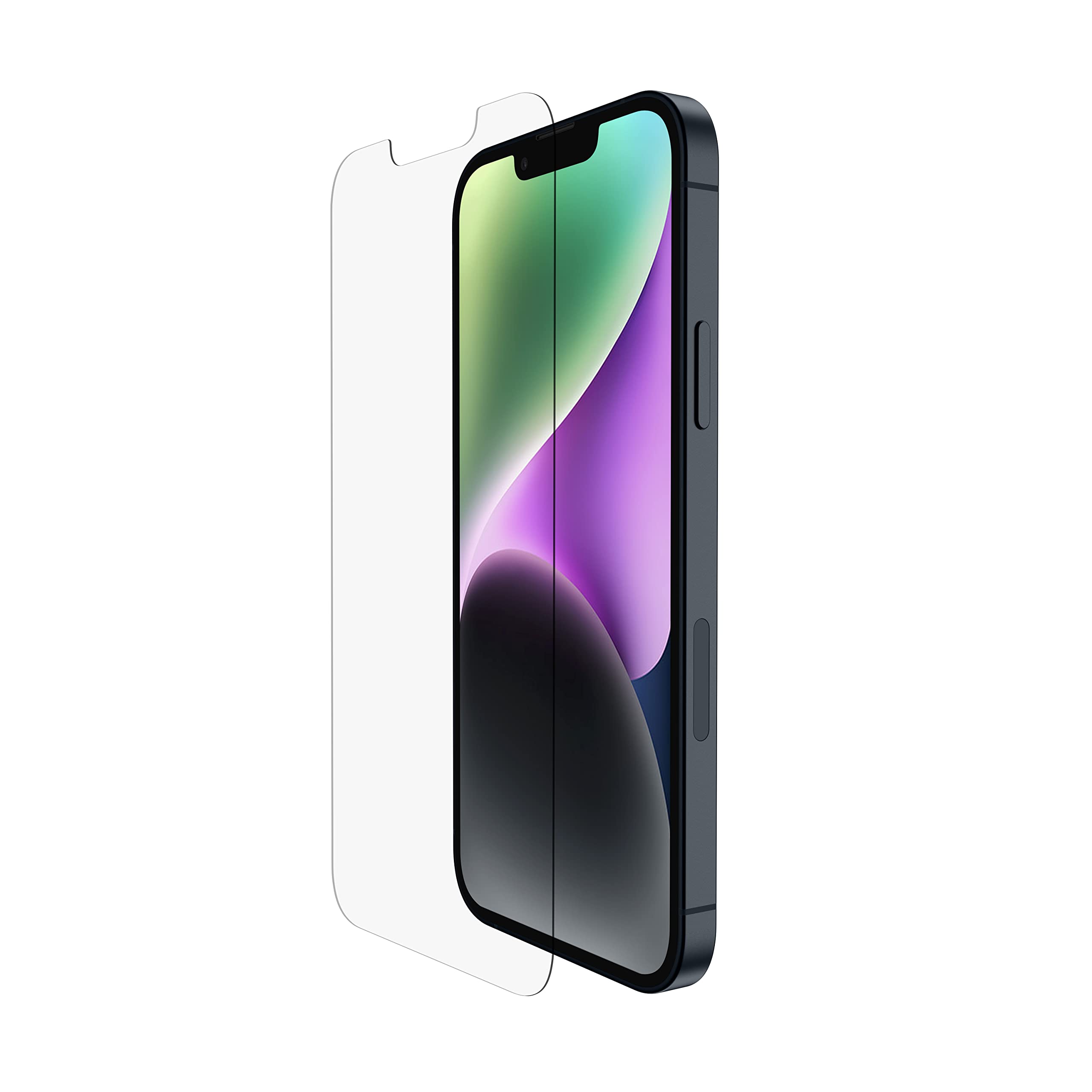 Belkin TemperedGlass iPhone 14, 13, 13 Pro Screen Protector, AntiMicrobial-Treated, Easy Bubble Free Application with Included Installation Guide Tray, 9H Hardness Tested