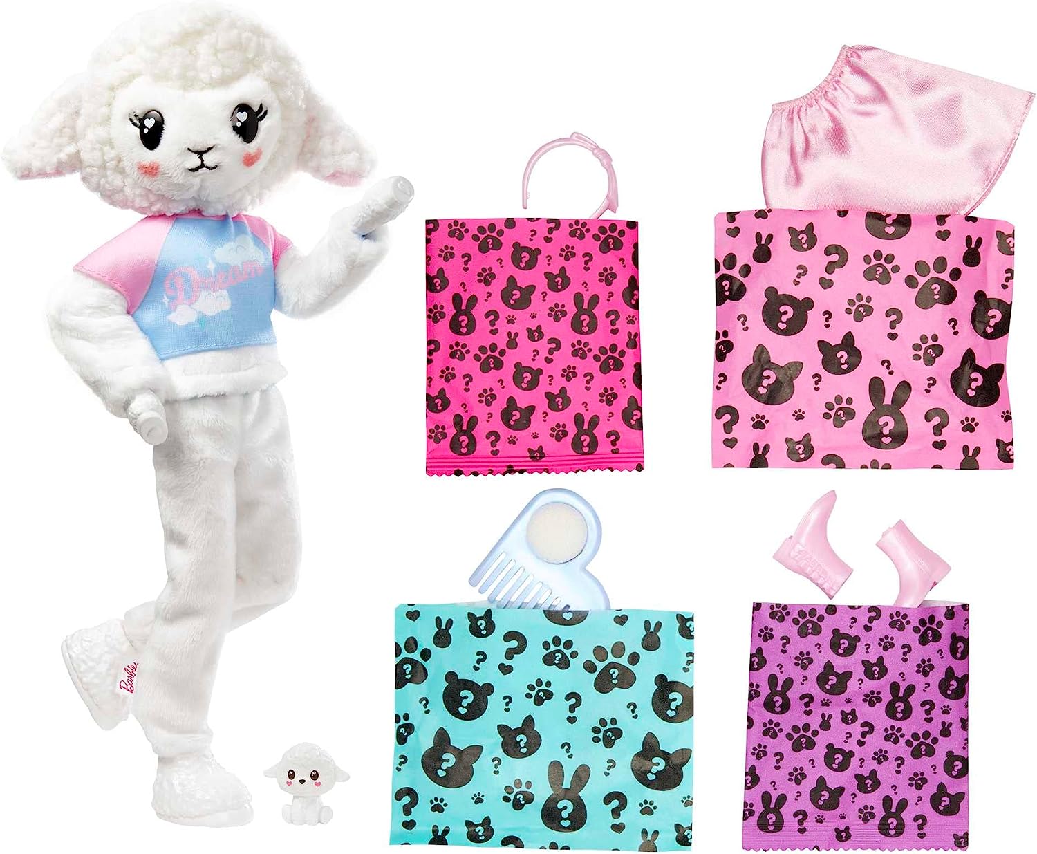 Barbie Cutie Reveal Doll & Accessories, Lion Plush Costume & 10 Surprises Including Color Change, “Hope” Cozy Cute Tees, HKR06 Cozy Cute Tees Lion