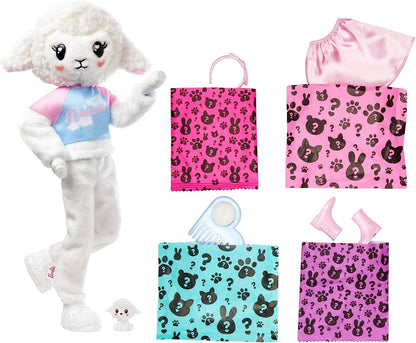 Barbie Cutie Reveal Doll & Accessories, Lion Plush Costume & 10 Surprises Including Color Change, “Hope” Cozy Cute Tees, HKR06 Cozy Cute Tees Lion