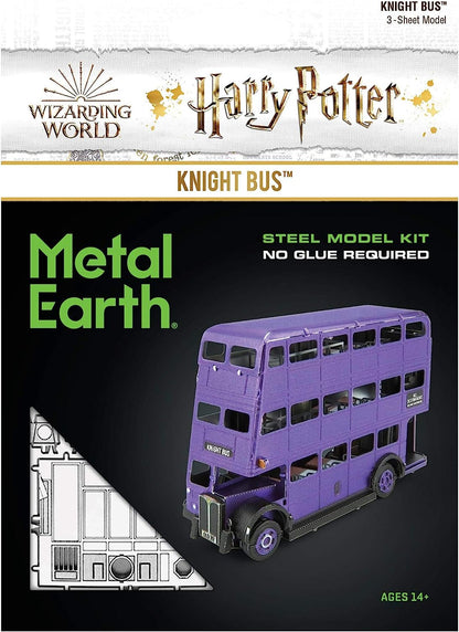 Metal Earth Puzzle 3D Autobús Transporte De Emergencia para Magos. Rompecabezas De Metal De Harry Potter. Maquetas para Construir para Adultos Nivel Desafiante De 7.62 X 2.54 X 5.08 Cm