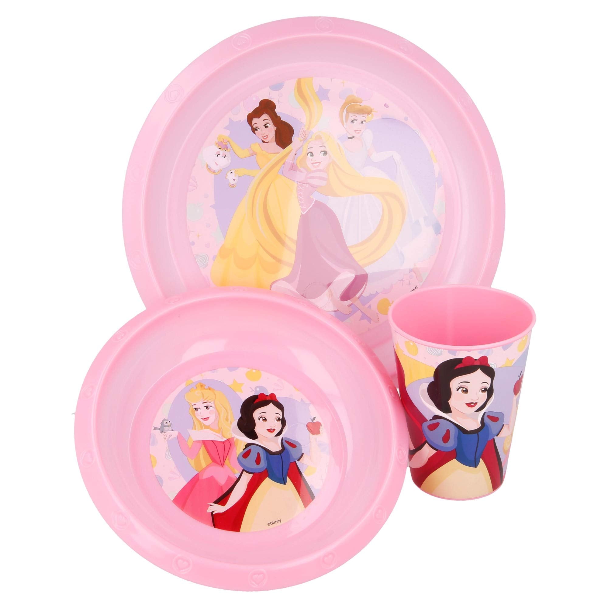 Easy Set of 3 (Plate, Bowl and Cup 260 ml) in Disney Princess True Case