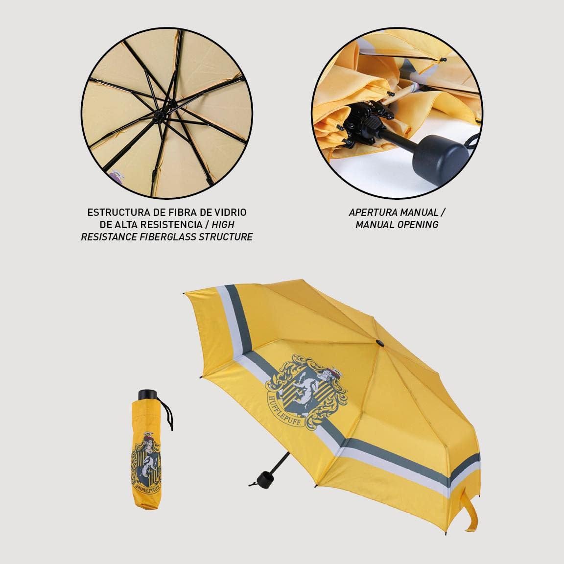 CERDÁ LIFE'S LITTLE MOMENTS Parapluie pliage manuel - Fabriqué en 100% Polyester avec Structure en Fibre de Verre - Produit Original Conçu en Espagne