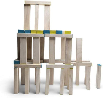 BS Toys Giant Tower - Smart game for Children - Board game - Ideal for Indoors & Outdoors - Suitable for Children from 4 years - Multicolored tower with a cotton bag