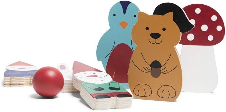 BS TOYS- Bowling en Bois Boliches, Multicolor, Small (138-001-001