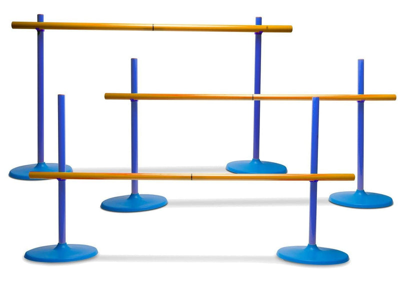BS Toys Hurdles - Obstacle game - Limbo game - Ideal For Outdoors - Suitable For Children from 6 years - Blue - 102 x 2 x 56 cm