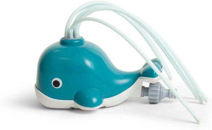 BS Toys Water Jet Whale - Watering Toys - Water Games - Water Toys for Children - Sprinklers - Outdoor Games - Garden - Suitable for Children from 3 Years - 22.5 x 14 x 11 cm - Blue