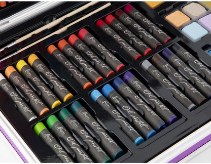 Nassau - Art set 79 pcs in metal box, purple - 36x23cm - (K-AR0926/GE)