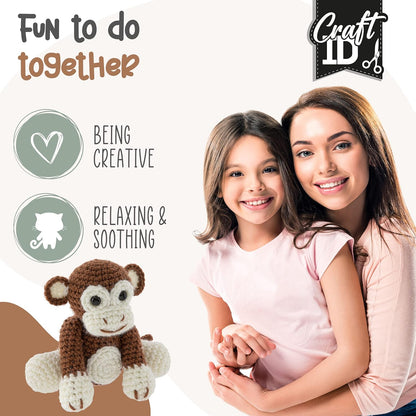 Craft Id - Crochet Kit Monkey, 15X9X13,5 Cm - (K-Cr1704/Ge)