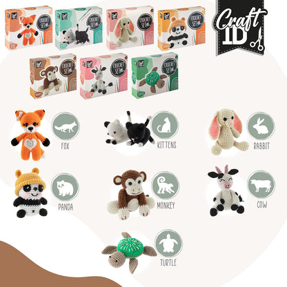 Craft Id - Crochet Kit Monkey, 15X9X13,5 Cm - (K-Cr1704/Ge)