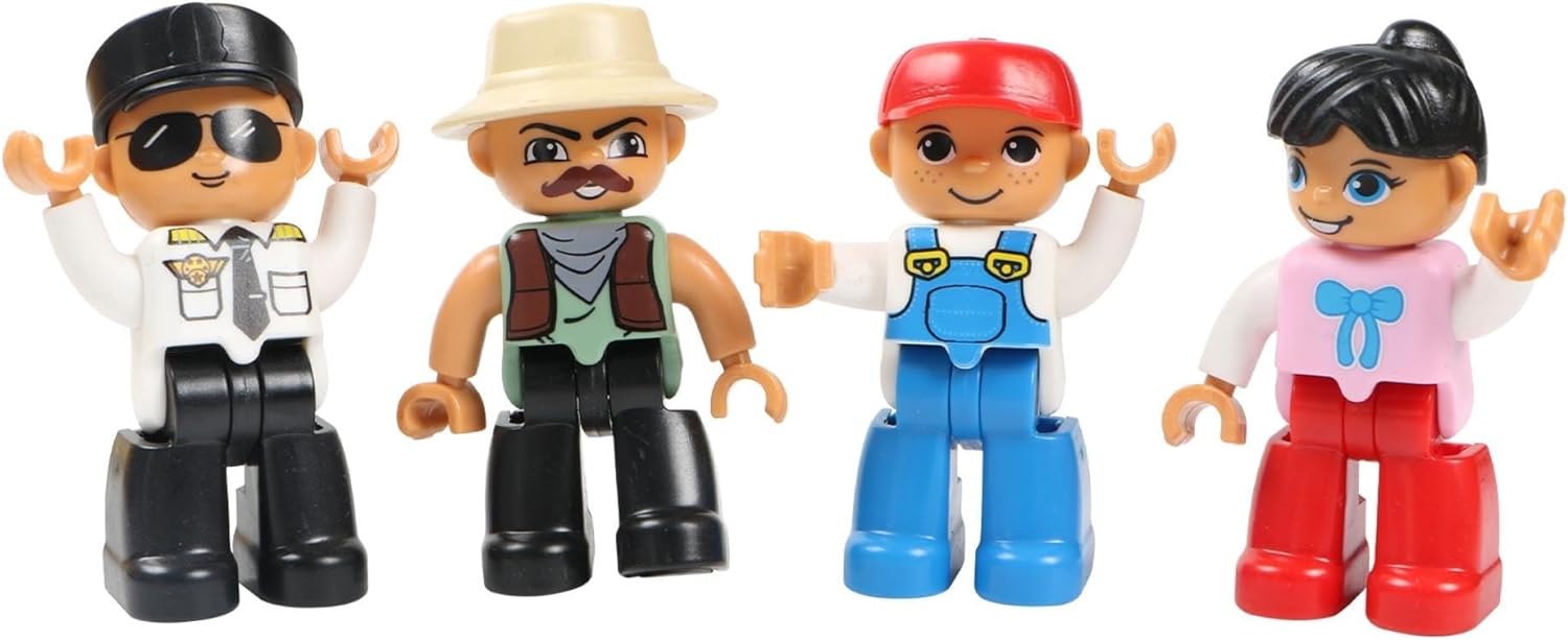 Coblo Extensions - Little Magnetic Figures for Building Blocks - Educational Toys - Creativity & Imagination - Gift Idea - 4 Pieces