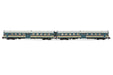 FS ALn 668 3100er-Reihe Dieseltriebwagen, 2 Stück, mit 1 Doppeltür, Originallackierung, Flache Fenster, Epoche V, DCC-Sound