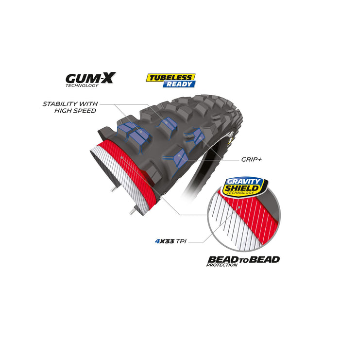 Michelin DH 34 Bike Park Fahrradreifen (27.5" | 2.40" | 61-584 | TL-Ready