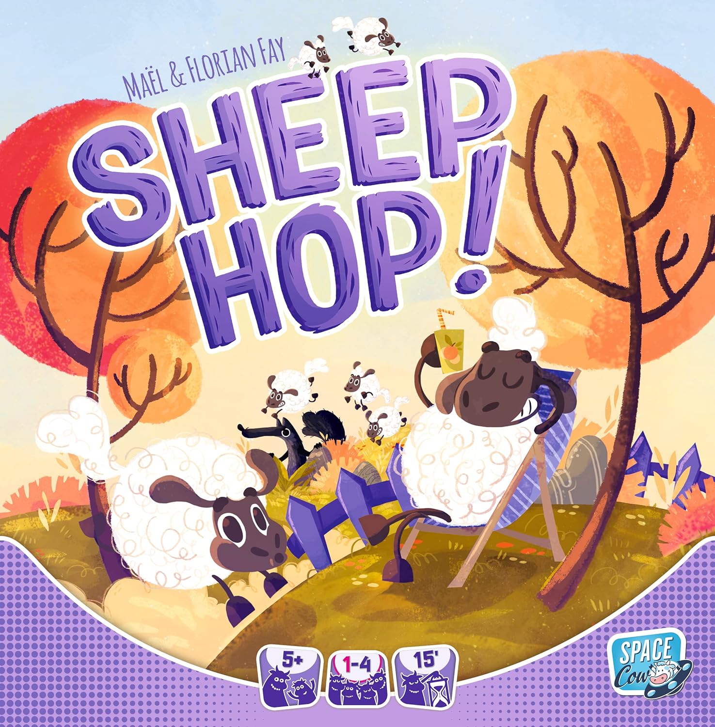 Space Cow, Sheep Hop, Children's Strategy Game, Ages 5+, 1-4 Players, 15 Minutes Playing Time