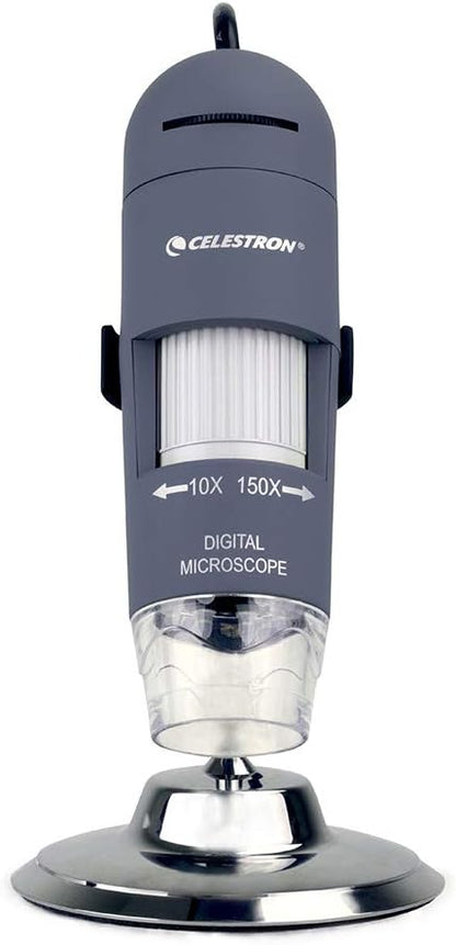 Celestron Deluxe Capture Your Discoveries 44302-C Digital Handheld Microscope, Grey Deluxe, HandDevice, new