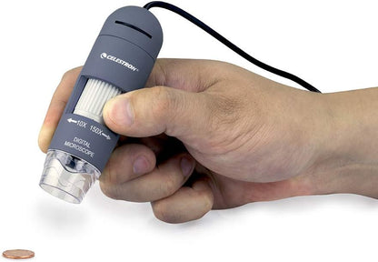 Celestron Deluxe Capture Your Discoveries 44302-C Digital Handheld Microscope, Grey Deluxe, HandDevice, new