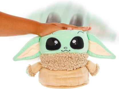 Mattel Star Wars The Mandalorian Peluche Grogu saltarín que salta y emite sonidos si le aprietas la cabeza hacia abajo, juguete +3 años (HPG48)