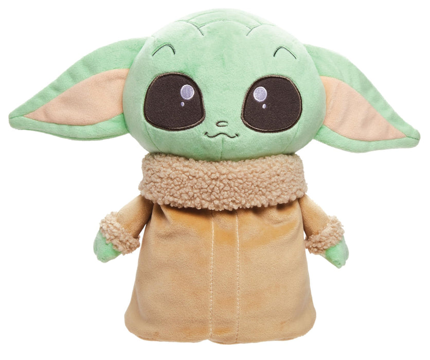 Mattel Star Wars The Mandalorian Peluche Grogu saltarín que salta y emite sonidos si le aprietas la cabeza hacia abajo, juguete +3 años (HPG48)